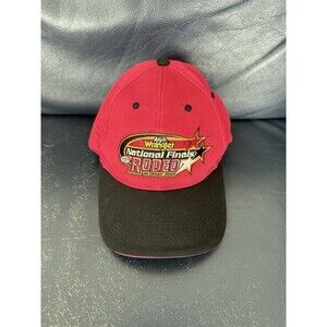 Vintage 2003 45th Wrangler National Finals Rodeo Hat Burgundy Black Baseball Cap